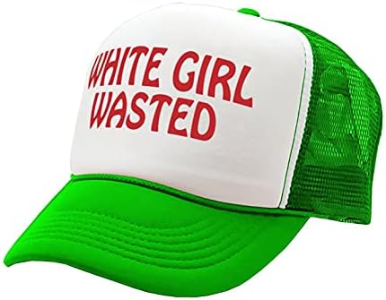 Gooder Tees - White Girl Wasted - Смешни Party Dance frat College - Vintage Retro Style шофьор на камион Cap Шапка