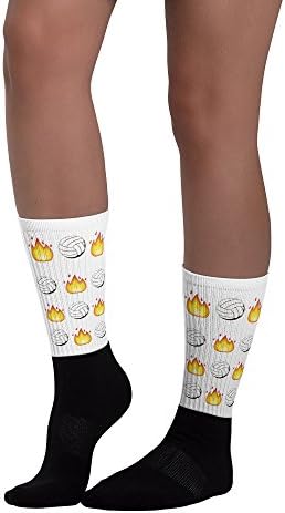 Волейбол Огън Emoji Черни Чорапи За Краката