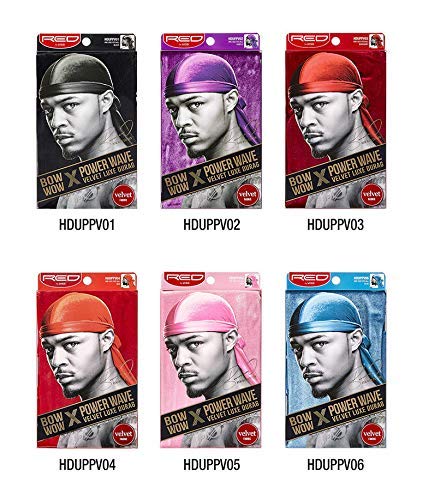 RED KISS by Bow Wow Power Wave Velvet Luxe Durag (HDUPPV05 - Розов)