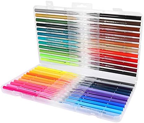 Omabeta Живопис Drawing Art Доставки 48 Colors Watercolor Brush Pens Soft Съвет Brush Set Watercolor Brush Pen Set for Художествени Произведения