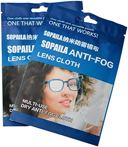 Sopaila 2PACK Nano-Микрофибър NO Wash Anti-Fog Множество Кърпа за очила, Обективи на фотоапарати, iPad, мобилни телефони