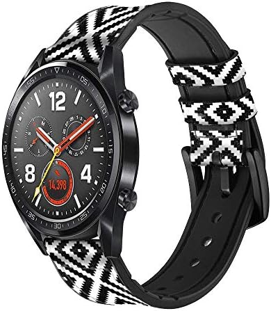 CA0725 Ruta Pattern Leather Smart Watch Band Каишка за Часовник Smartwatch Smart Watch Размер (18 мм)