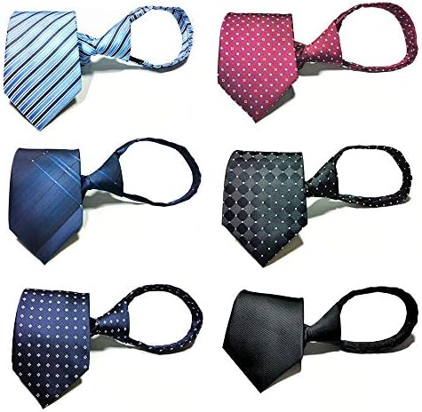 Вратовръзки с цип за Мъже 6 бр Предварително навързани Вратовръзка Разход на Лот От Тигър Мама