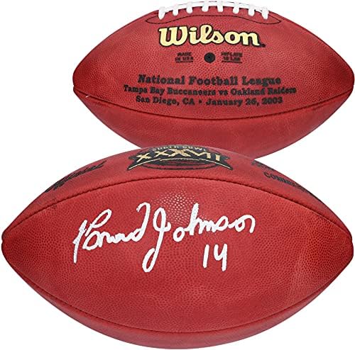 Брад Джонсън Tampa Bay Buccaneers Autographed Wilson супербоул XXXVII Pro Football - Футболни Топки С Автографи