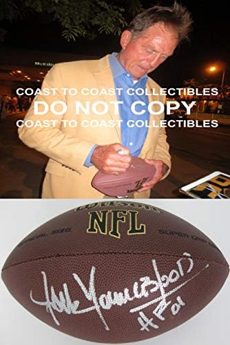 Джак Youngblood Los Angeles Овни signed autographed футбол NFL COA точното доказателство