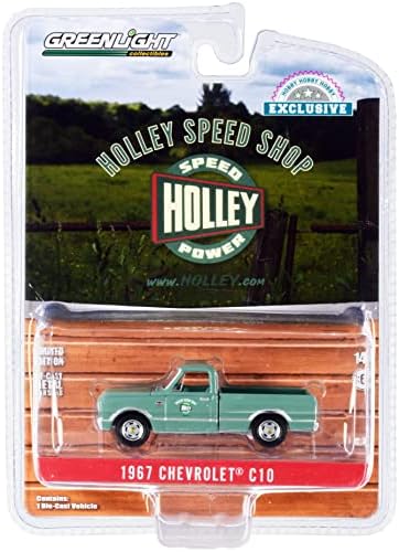 1967 Chevy C10 Short Bed Pickup Truck Light Green with Interior Green Hobby Exclusive 1/64 Diecast Model Car by Greenlight