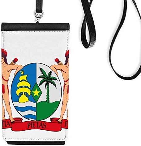 Суринам В Южна Америка Национална Емблема На Телефона В Чантата Си Чантата Виси Мобилен Чанта Черен Джоба