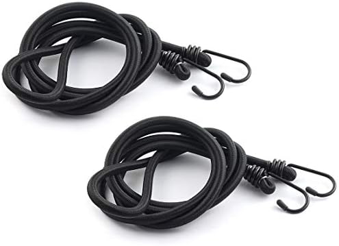 HJ Garden 1pcs 72 Inch/180cm x 8mm Bungee Cord with Hook Heavy Duty Straps Climbing Strong Hooks Еластични Въжето Shock
