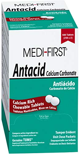 Medi-First-77711 Антиацидни таблетки калциев карбонат, 500 грама