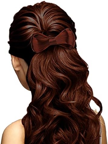 Tuscom Hair Bow Barrette, Красив Синтетични Перука Hair Bow, На заколке с автоматична закопчалка