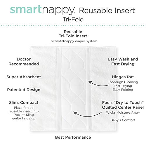 SmartNappy Cotton Muslin by the Amazing Baby, NextGen Hybrid Cloth Diaper Cover + 1 Bi-fold Множество вмъкване + 1 за