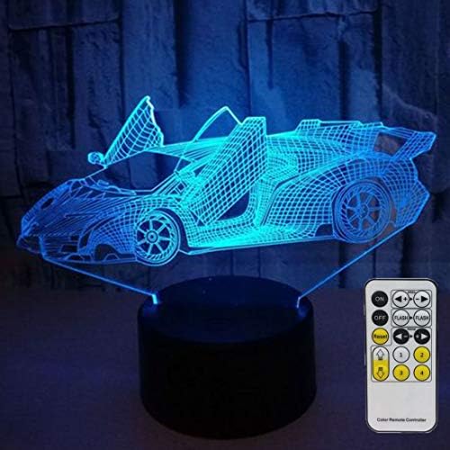 Новост Състезателни Автомобили 3D нощна светлина В 7 Цвята Промяна на нощна светлина с Интелигентен Сензорен екран и Дистанционно Управление Оптична Илюзия е Лампа