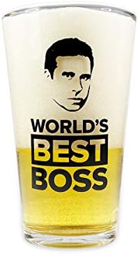 Най-добрият в света бирена чаша Boss - Офис стоки - Забавни сувенири, вдъхновени от Офиса – може да побере 16 унции
