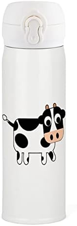 Сладко Cow Insulated Vacuum Sport Water Bottle Stainless Steel Thermos Keep Warm Travel Cup for Outdoor, Fitness, Camping