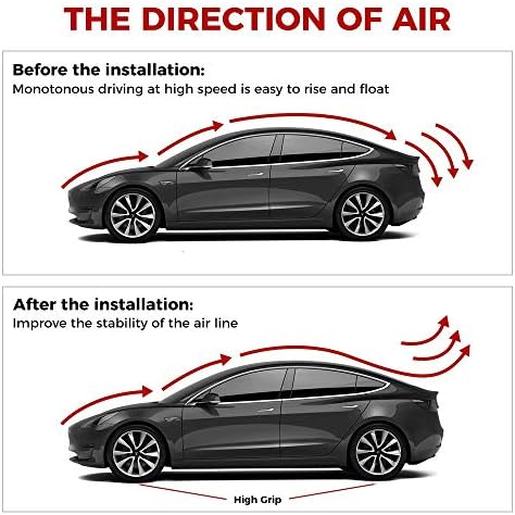 YANGLIYU Крила Заден спойлер на багажника е Подходящ за Tesla, Модел 3 2017-2019 Заден багажник Устните въглеродни влакна