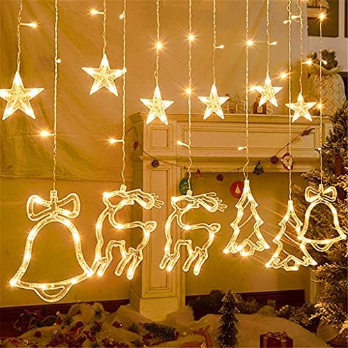 GANFANREN LED Garland Light String Коледа Ornament Висящи Банер за Дома нова година декор (Цвят : A, размер : 3 метра)