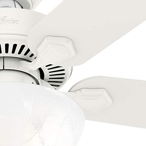 Фен ловец 52 инча традиционен пресен бял вътрешен вентилатор на тавана с комплект LED светлини и верига сцепление на сцеплението
