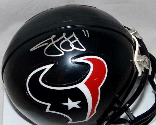 Jaelen Strong Autographed Houston Texans Mini Helmet - JSA Witnessed Auth - Autographed NFL Mini Helmets