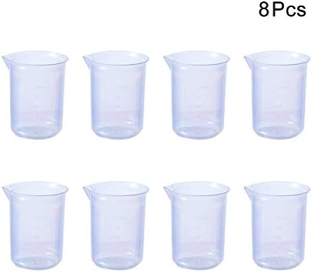 Aicosineg Пластмасова Мерителна Чашка 50 мл Прозрачен Градуированный Чаша без Дръжки за Кухненски Научни Лабораторни Експерименти