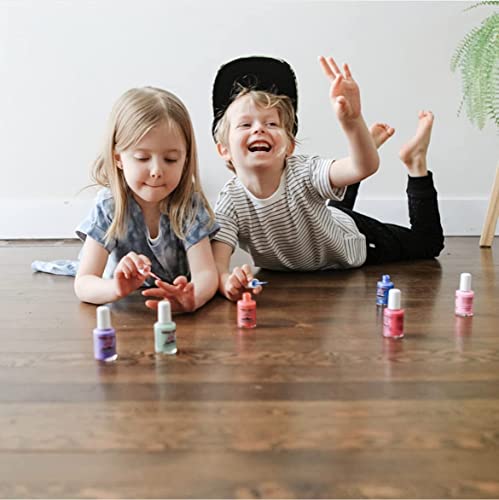 Пиги Paint Нетоксичен Лак за нокти за Момичета - Безопасен, Химически Свободен Нисък Аромат за Децата, Силен и Горд 6 Pack Kit
