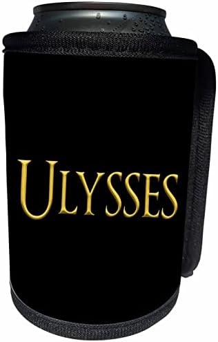 3dRose Ulysses известно името на момчето в САЩ. Жълто, черно. - Консервиране на банката Cooler Bottle Wrap (cc_351389_1)