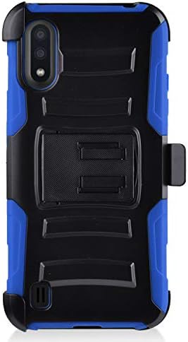 CELZEN - for Samsung Galaxy А01 SM-A015 - Hybrid Phone Case w/Stand/Belt Clip Holster - CV1 Blue