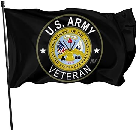 EVISUK U. S. Army Veteran 3x5ft Flag Uv Resistant and Colorfast All-Weather Найлон, Полиестер