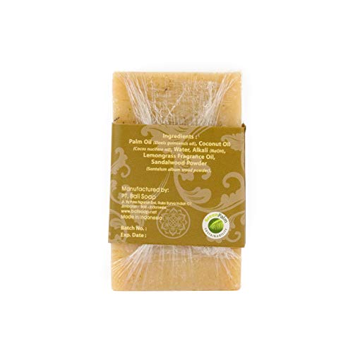 Bali Soap - Lemongrass Pack of 3, Естествен парче сапун, Сапун за лице или тяло е Най-подходящ за всички типове кожа,