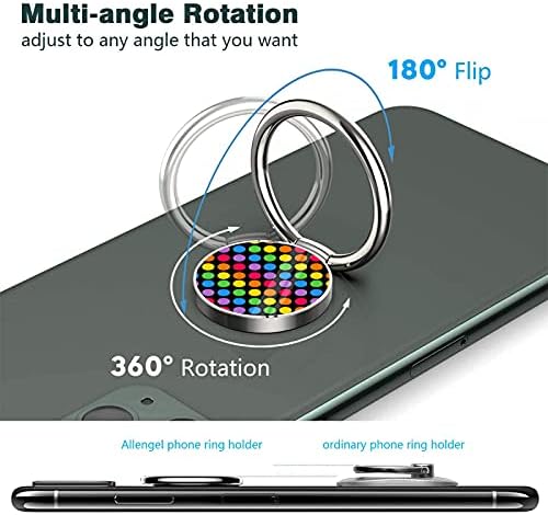 Розова точка 2 Мобилен Телефон Пръстен на Стойката на 360 градуса Въртене на 180°Обръщане Сцепление на Палеца на Притежателя