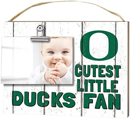 KH Sports Fan 10x8 Oregon Ducks Клип It Weathered Baby Logo Колаж Photo Frame, Бял