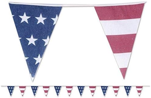 Знамето на вымпела тъкан Beistle Americana, 9.5 x 12'