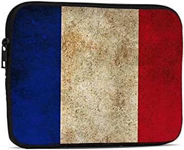 Френски Флаг Лаптоп И iPad Таблет Калъф За носене Здрава и водоотблъскваща тъкан Черен 7,9 инча