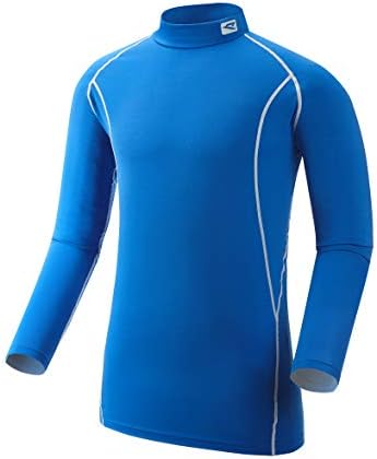 RUXN Мъжки Полуфинал high Neck Compression Тениски - Workout Athletics Shirt for Men - Active Sports Drifit Long Sleeve