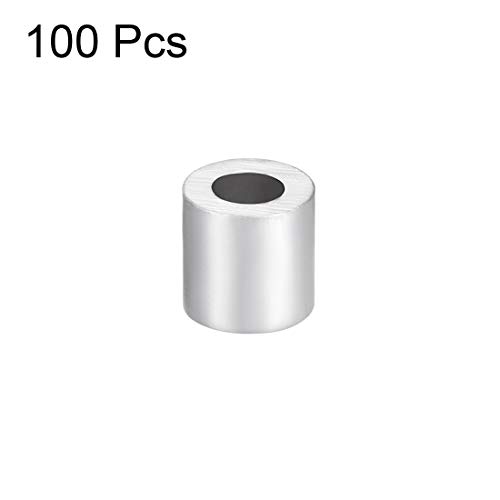 алуминиев за пресоване ръкав линия uxcell кръг за пакет въже тел 3/32 - 1/8 100