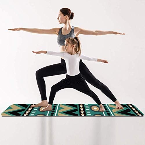 LORVIES Gemetric Pattern Yoga Mat Eco Friendly Non-Slip Anti-Сълза Exercise & Fitness Mat for Йога, Пилатес, Stretching,