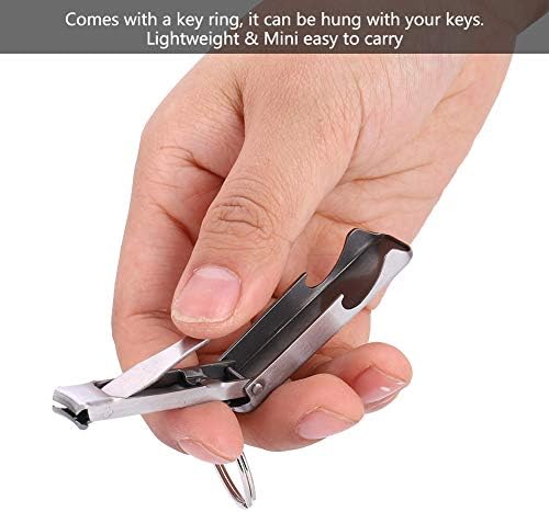 Yencoly Nail Cutter, Anti-Rust Mini Nail Cut Tool Key Ring Nail Cutter, for Outdoor Home