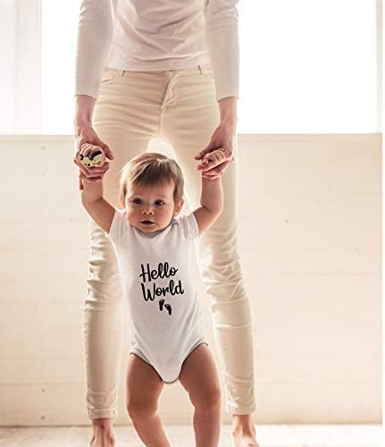 CBTwear Hello World - Newborn Coming Home Outfit - Сладко Бебе One-Piece Baby Bodysuit