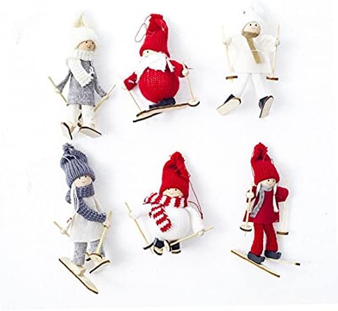 Чудесен Коледен Снежен Човек Плат Кукла Ръчно Изработени Коледни Декорации На Подаръци (Сиви Дрехи, Бяла Шапка) Партия
