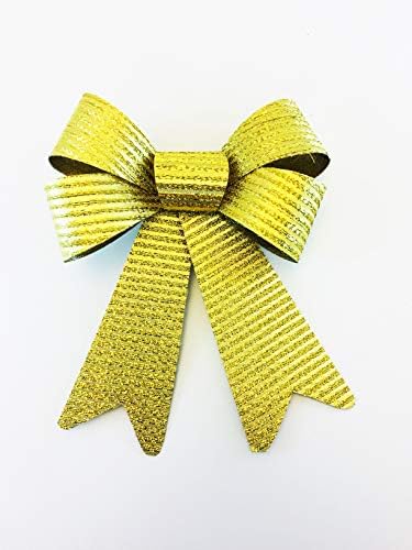 Честит Пакети Коледа Glitter Металик Лъскава Burlap Bows in Red, Silver, and Gold Decor for Tree Ornament Wedding Party