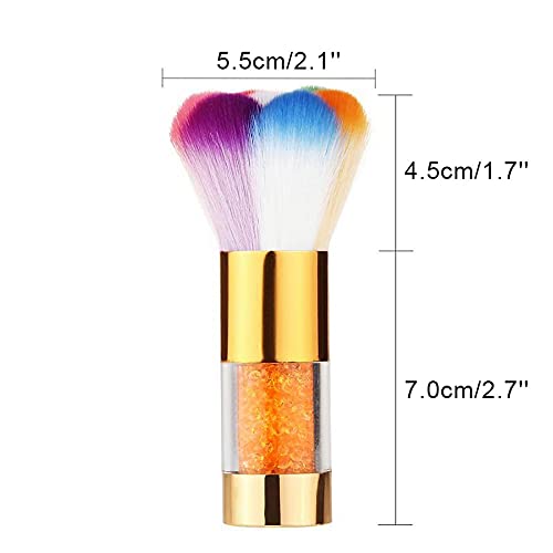 Маникюр Dust Brush Colorful Brush Nail Отстраняване Cleaner For Acrylic & UV Nail Gel Powder Rhinestones Makeup Foundation,