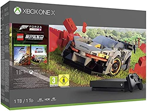 Конзолата на Microsoft Xbox One X 1TB с пакет Forza Horizon 4 Lego Speed Champions Пакет (1TB) - Xbox One + 3-месечна