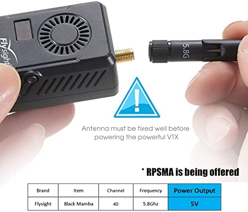 Flysight Black Mamba Audio Video Transmitter 5.8 ghz 40CH FPV Vtx за Gopro FPV Drone Video Transmitter 5V Output (RPSMA