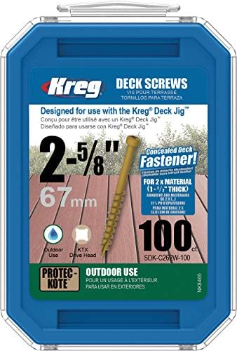 Kreg Tool Company SDK-C262W-100 2-5/8-Винт за палубата Protec-Kote инча 100 CT