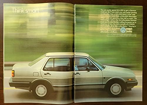 Списание Печатна реклама, Брошура, Книжка: 1987 Volkswagen VW Автомобили: Scirocco 16V, Jetta, Golf GL, Vanagon Syncro 4WD, кабриолет,Сега, какво мислите за Volkswagen?
