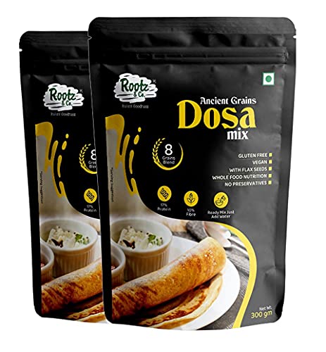 Healthy Instant Multigrain Millet Dosa Mix-Опаковка от 2 (300 г всяка) - Готова смес за закуска