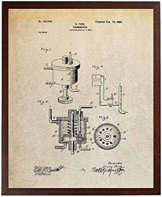 Turnip Designs Carburetor 1898 Patent Poster Henry Ford Automotive Art Garage Decor Car Art Part TDP382