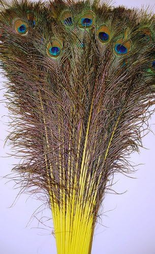 50 бр Боядисани Пера Павлиньего Очите 30-35 Истински за Занаятите, Сватба, Хелоуин (Royal blue)