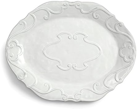 Arte Италика Bella Bianca Овална чиния, Голямо, Бяло