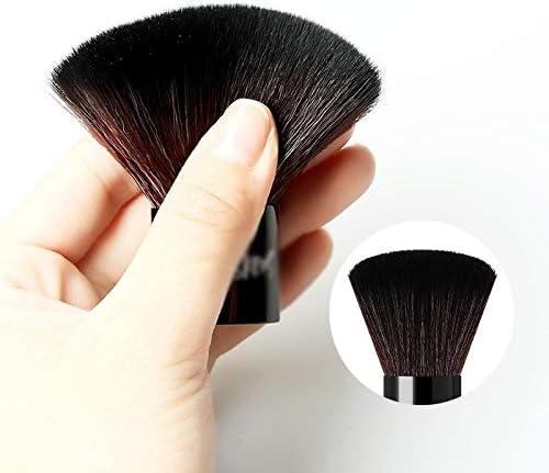 RENSLAT Women Fashion Black Brush Soft Synthetic Hair Face Makeup Tools Преносим и лесен за използване