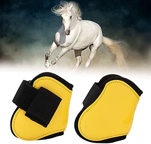 Ботуши сухожилията на коня, Меки и удобни Обувки сухожилията на коня мивки ПУ за конни надбягвания на коне(цвят-жълт,